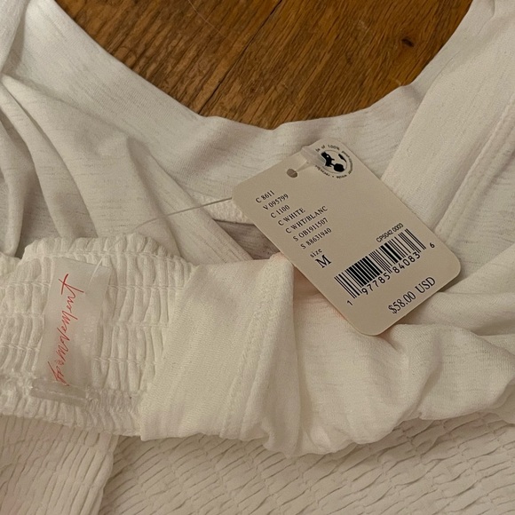 Free people white top NWT🤍 - Picture 4 of 4